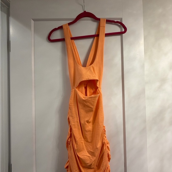 Tiger Mist Dresses & Skirts - Tiger Mist Vibrant Orange Backless Dress